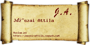 Jászai Attila névjegykártya